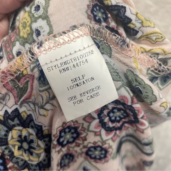 Davi & Dani wrap front kimono blouse women’s large boho paisley - Picture 7 of 8